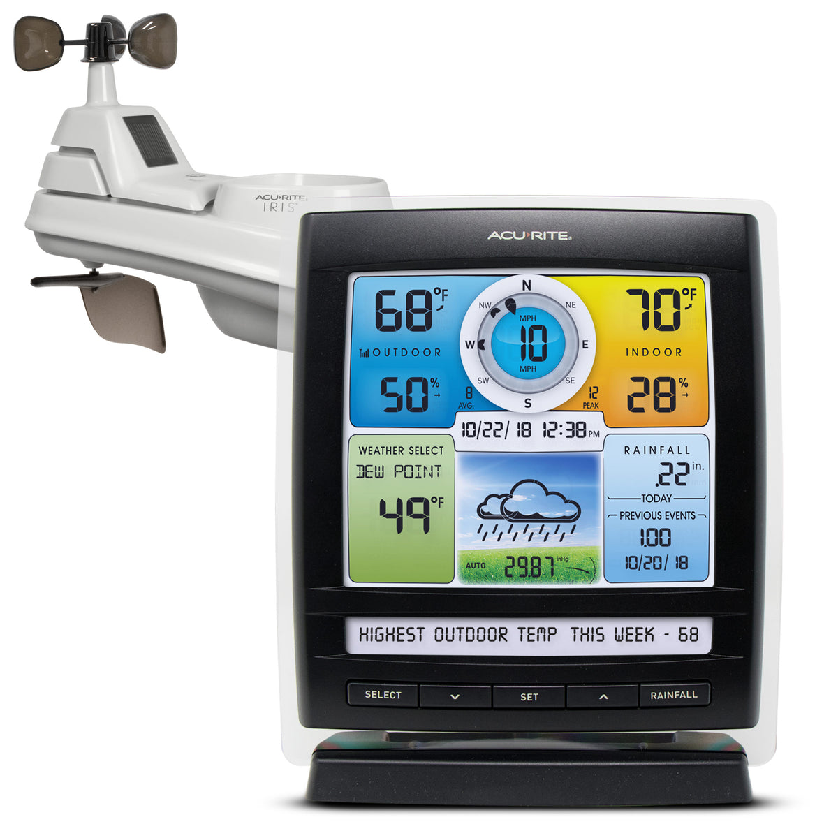 AcuRite Iris (5-in-1) Weather Station with Color Display