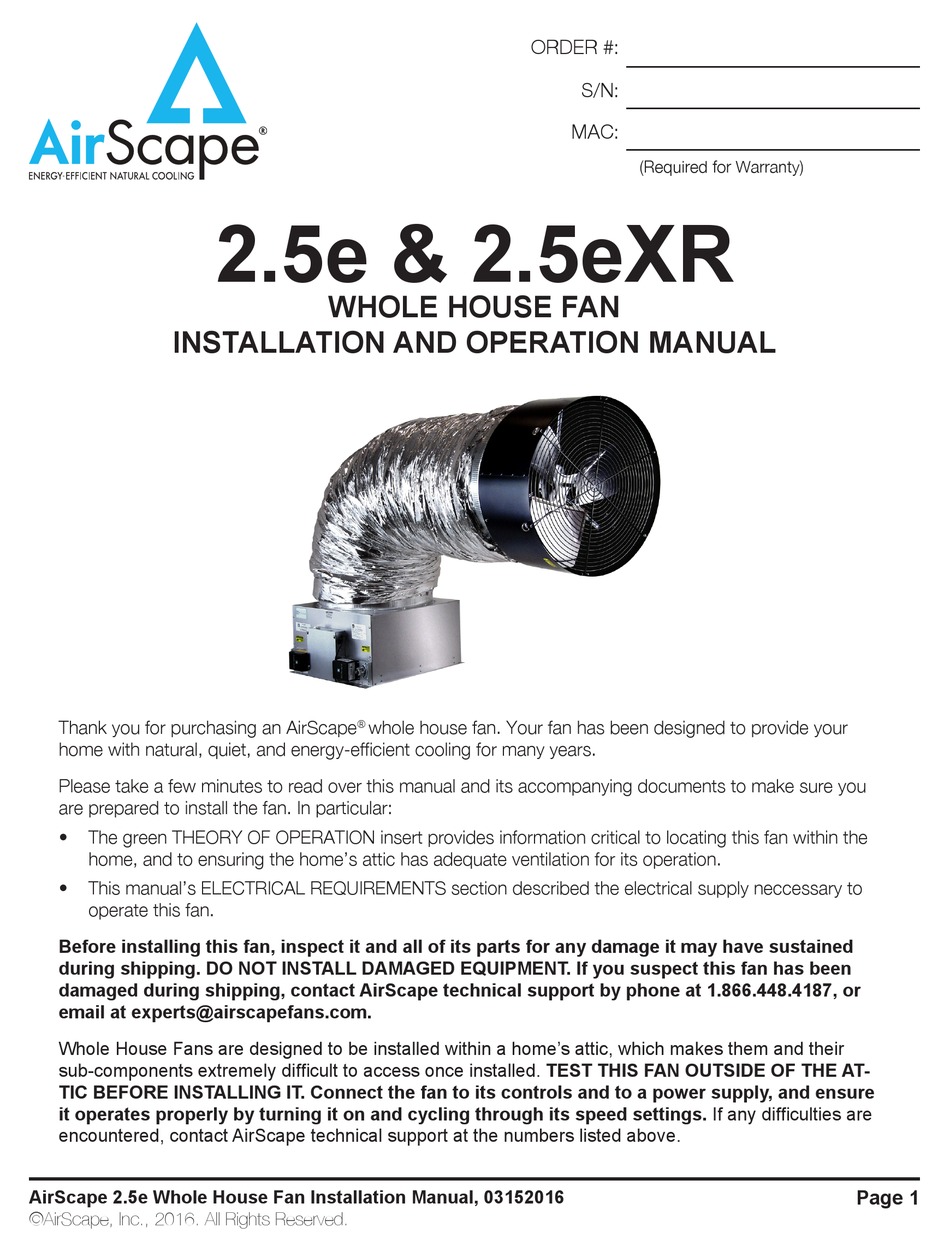 AirScape 2.5e