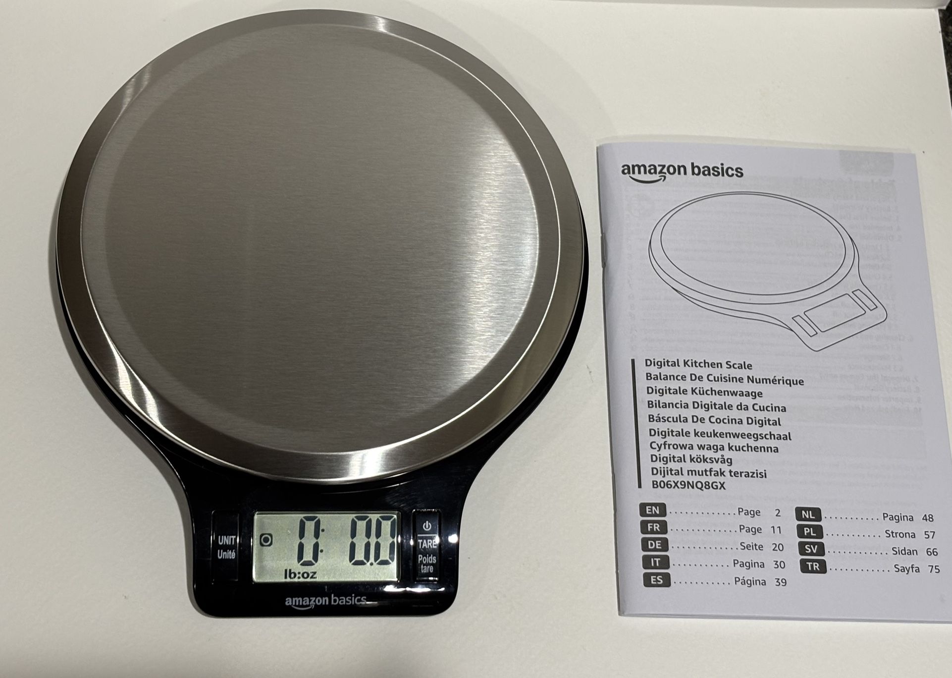 Amazon Basics Digital Kitchen Scale with LCD Display