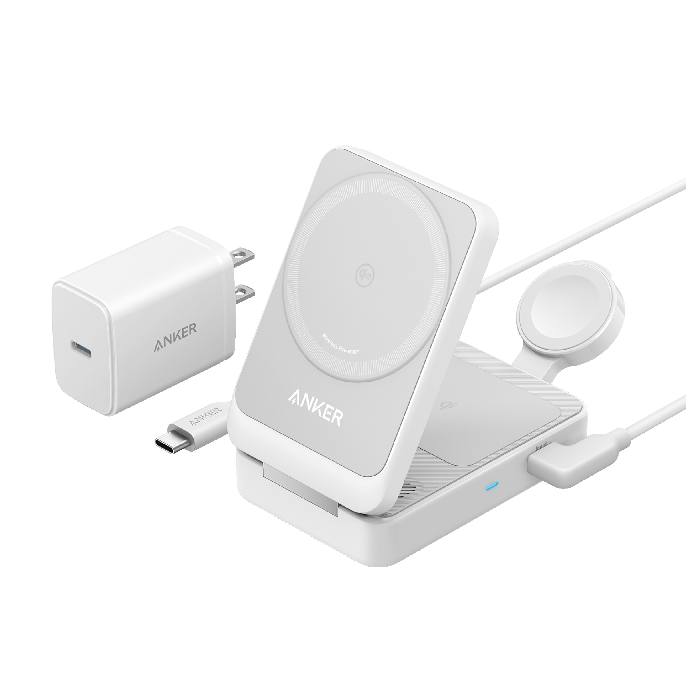 Anker MagGo Wireless Charging Station (Foldable 3-in-1) A2557