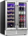 Antarctic Star 24-Inch Dual Zone Wine & Beverage Refrigerator (18-Bottle + 66-Can)