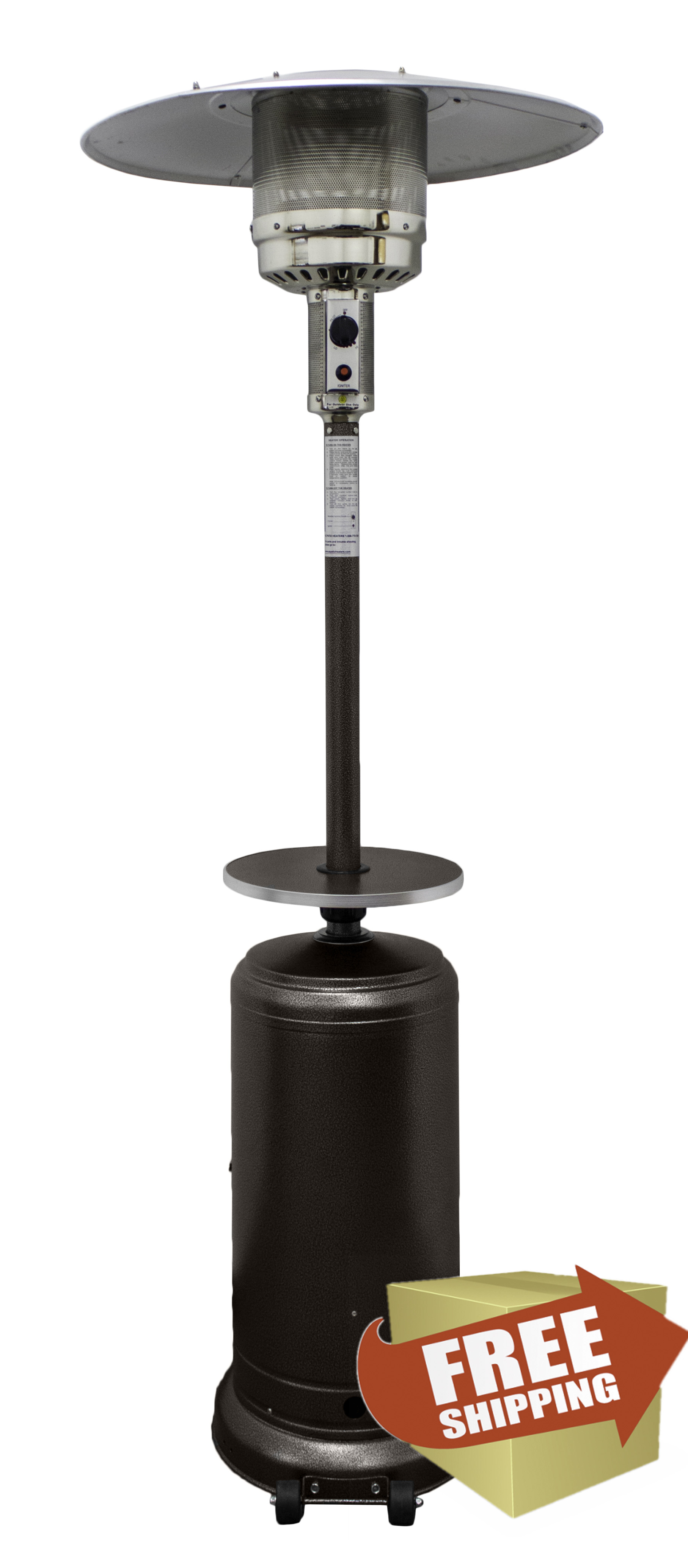AZ Patio Heaters Hiland HLDS01-W-CG 48,000 BTU Propane Patio Heater