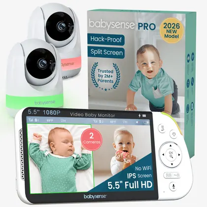 Babysense PRO Split-Screen Video Monitor (2-Camera Bundle) — Babysense
