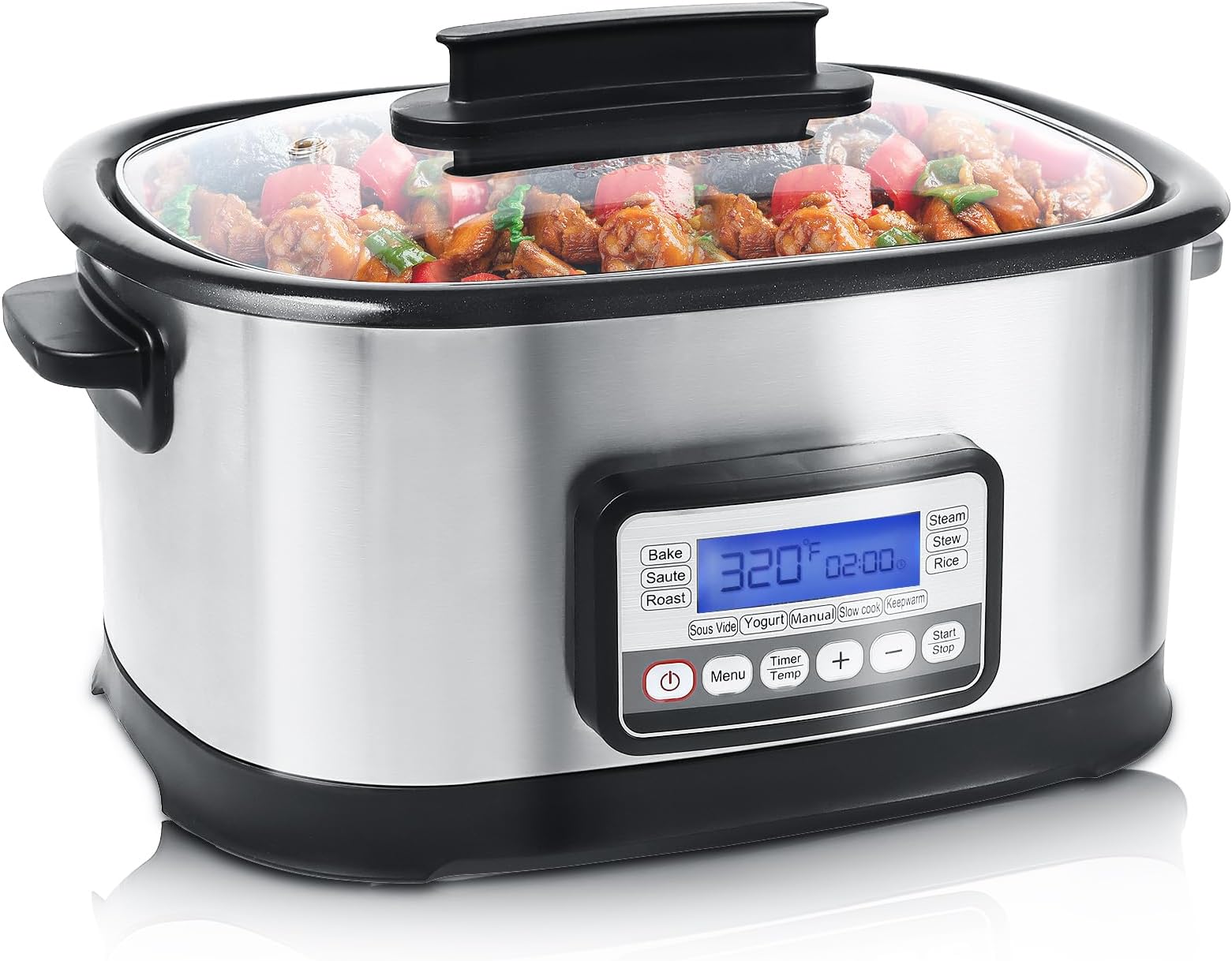 BLACK+DECKER 7-Quart Digital Slow Cooker with Temperature Probe (SCD7007SSD)