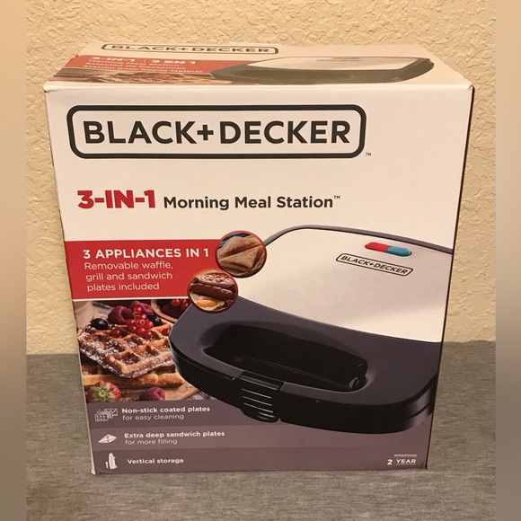 3-in-1 Morning Meal Station Waffle Maker, Grill, or Sandwich Maker