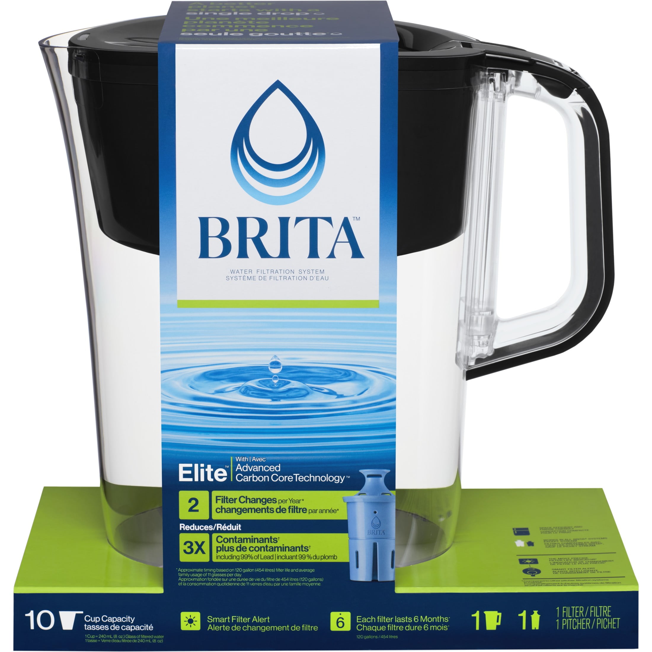 Brita Tahoe 10-Cup Pitcher with Elite Filter