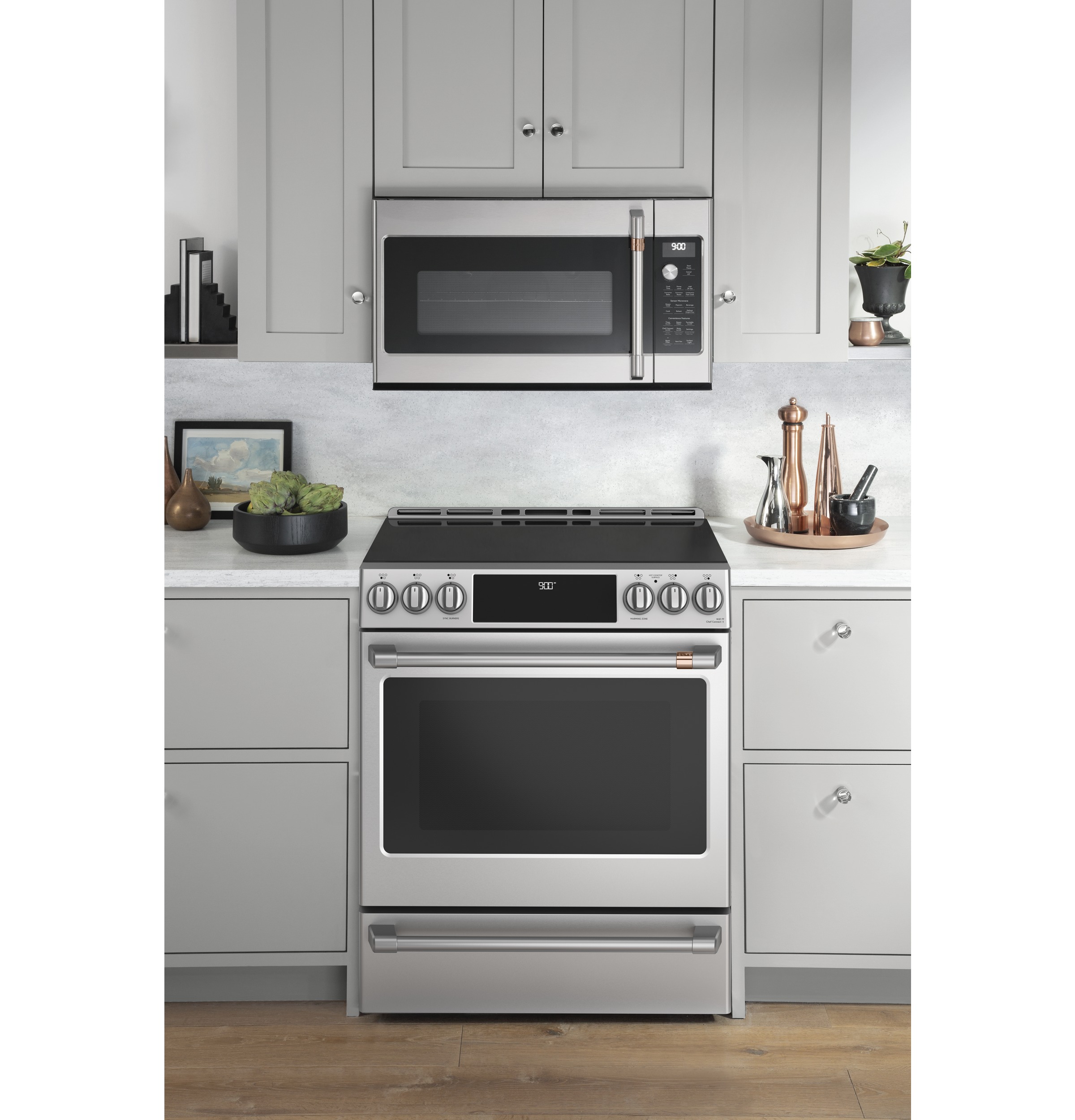 Cafe 30 in. Smart Slide-In Induction Range with Warming Drawer