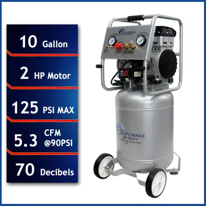 California Air Tools 10020C Ultra Quiet 10-Gallon Steel Tank Compressor — California Air Tools