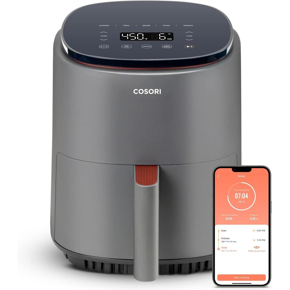 Cosori Iconic Stainless Steel 6.5qt Smart Air Fryer