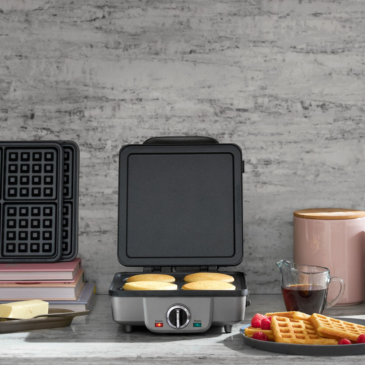 Belgian Waffle Maker with Pancake Plates