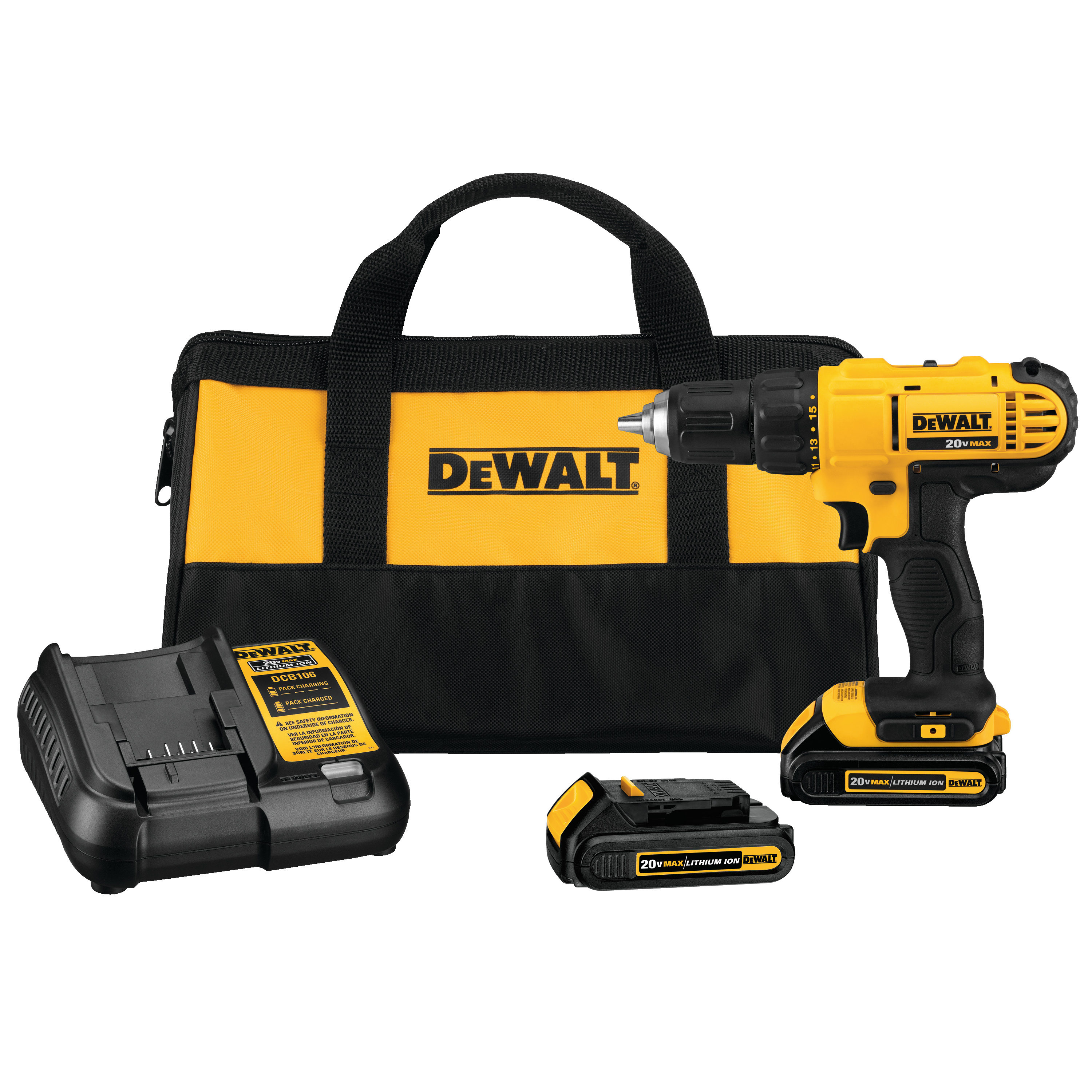DeWalt DCD771C2 20V MAX Compact Drill/Driver Kit
