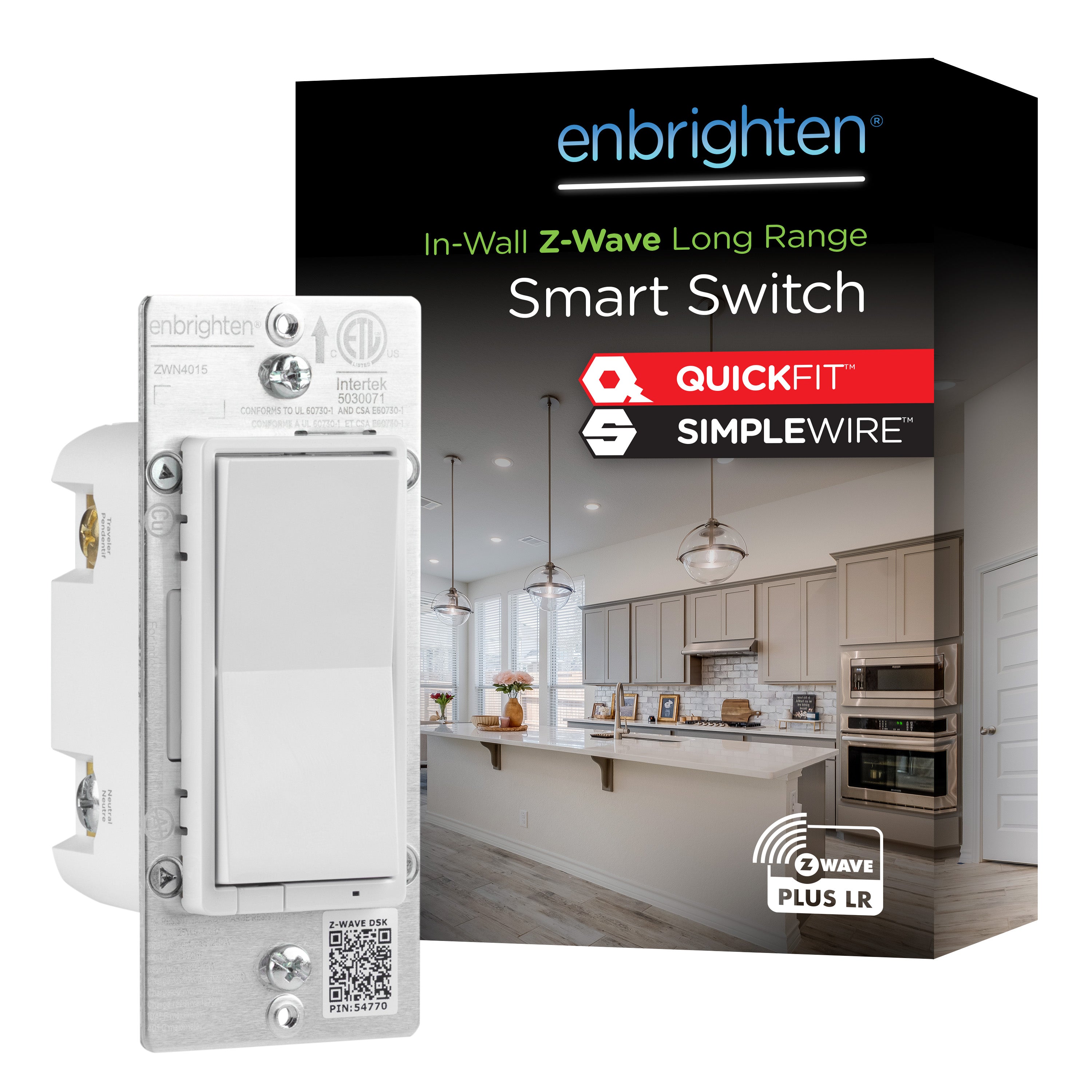 Enbrighten Z-Wave 800 Series In-Wall Smart Switch (76591)