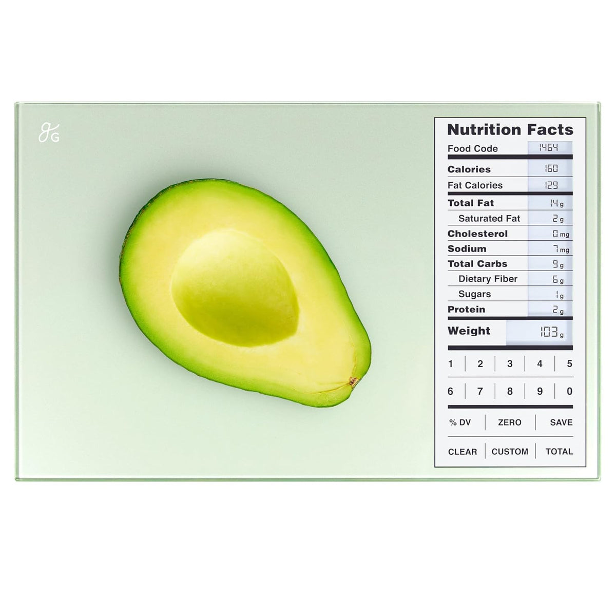 Greater Goods Nourish (Nutrition) Digital Kitchen Food Scale, Backlit