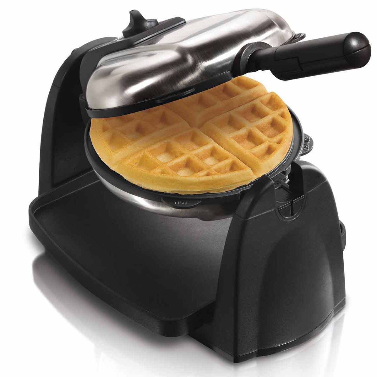 Flip Belgian Style Waffle Maker with Removable Plates