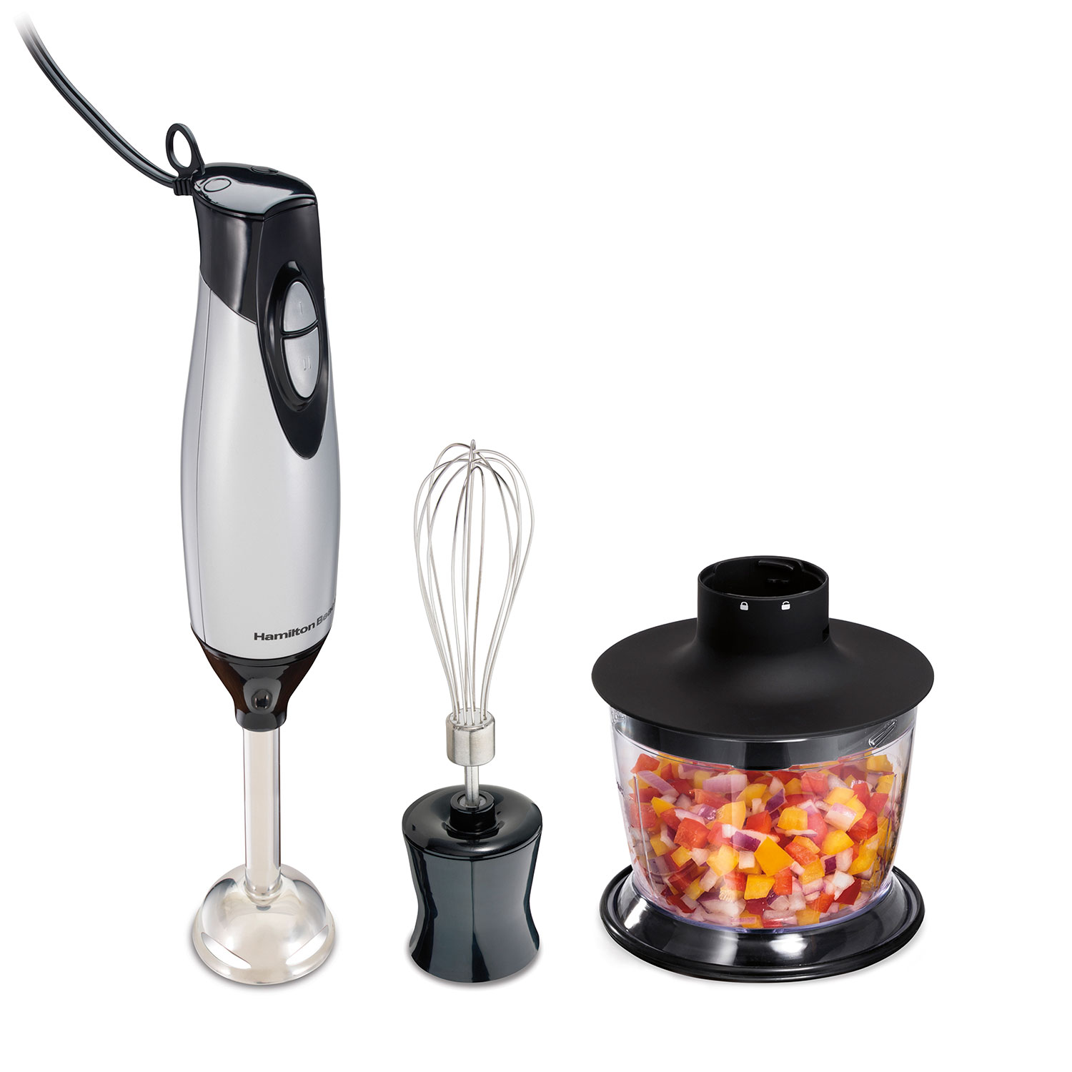 Hamilton Beach 2-Speed Hand Blender with Whisk and Chopping Bowl (59765)