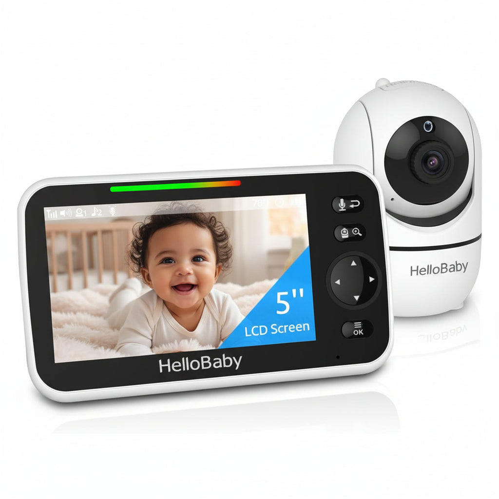 HelloBaby HB6550 5" Video Baby Monitor (No WiFi)