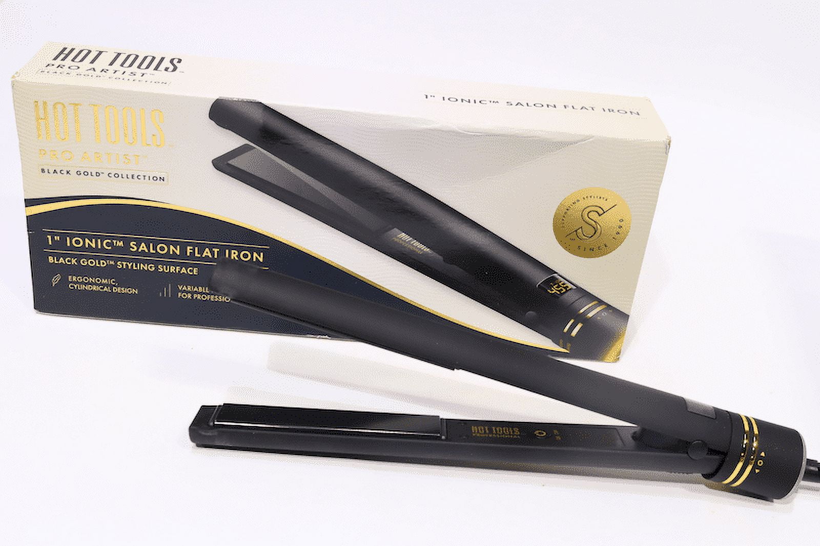 Hot Tools Pro Artist Black Gold 1" Flat Iron