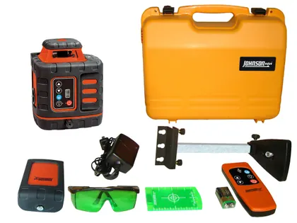 Johnson Level 40-6543 Self-Leveling Rotary Laser with GreenBrite Technology