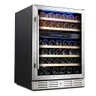 Kalamera 24" KRC-46DZB 46-Bottle Dual Zone Wine Cooler