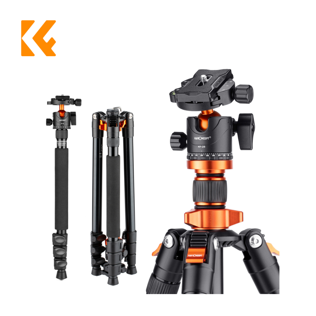 K&F Concept SA254M2 DSLR Camera Aluminum Tripod with Monopod and Ball Head