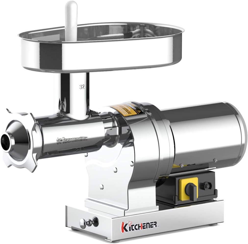 Kitchener Elite #32 1.5 HP 550W Stainless Steel Electric Meat Grinder