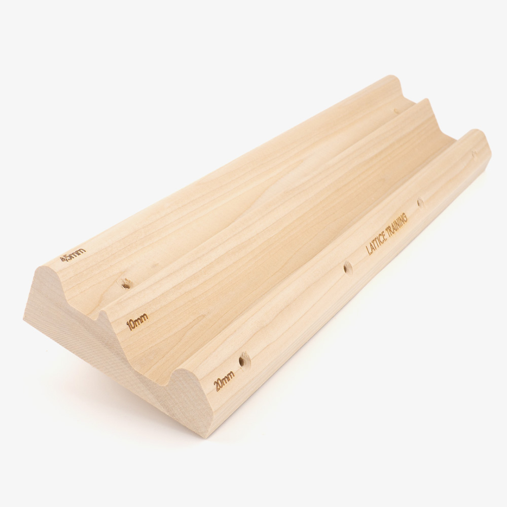 Lattice Triple Rung Wooden Hangboard