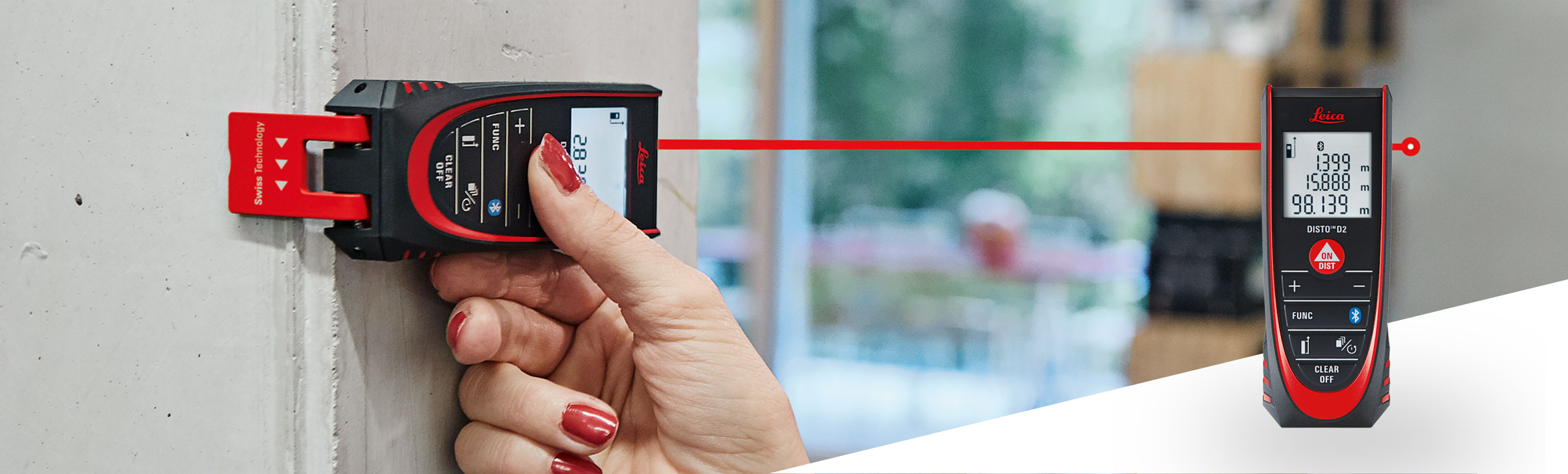 Leica DISTO D2 Laser Distance Meter with Bluetooth