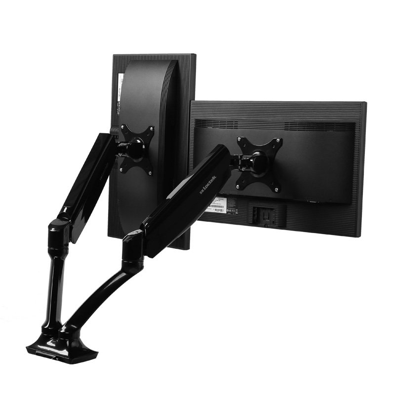 Loctek D5D Dual Arm Gas Spring Monitor Mount