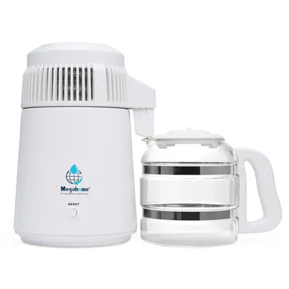 Megahome MH-943TWS Countertop Water Distiller, White with Glass Collection Bottle