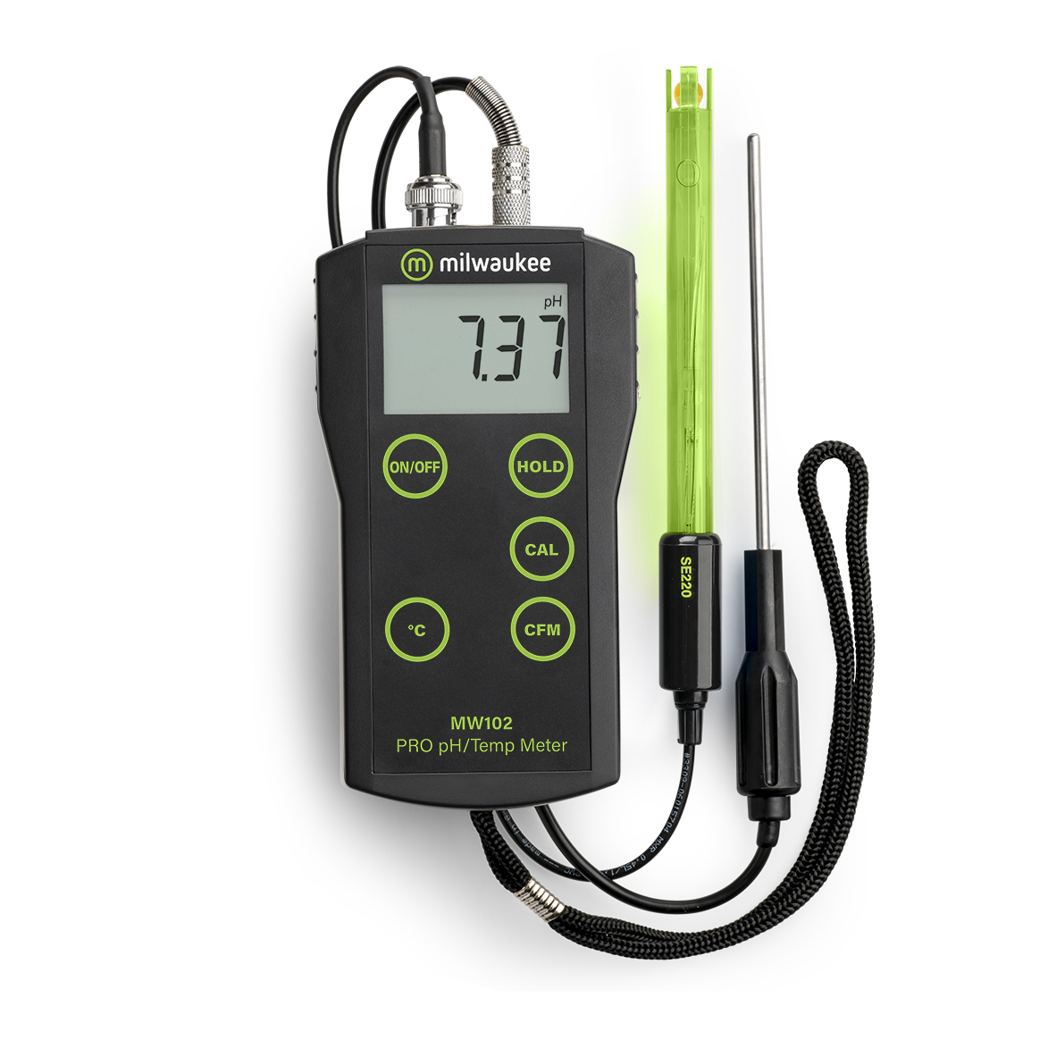 Milwaukee Instruments MW102 PRO+ 2-in-1 pH and Temperature Meter