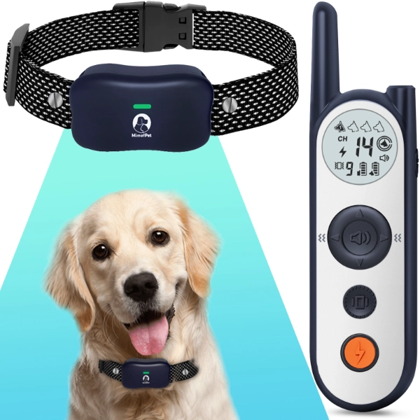 MIMOFPET X3 Wireless Dog Fence, 2-in-1 Training Collar