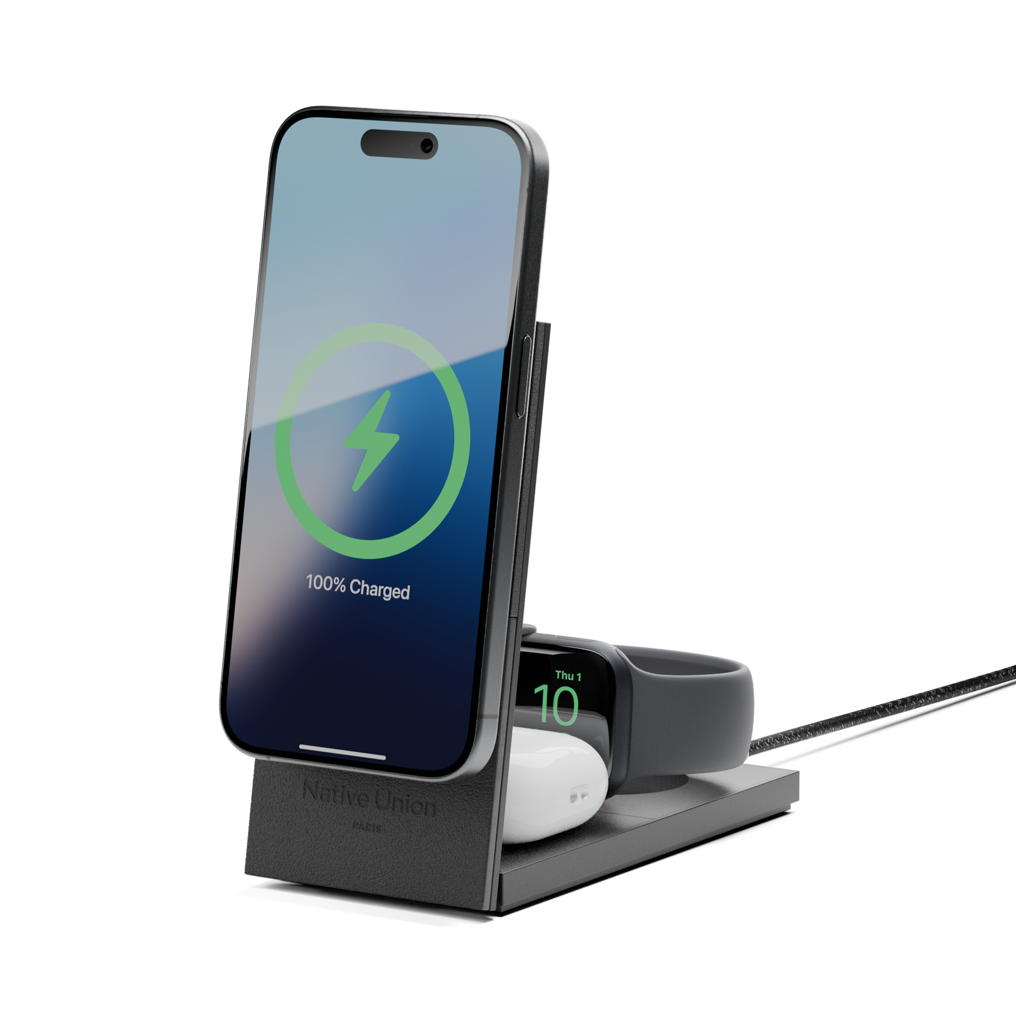 Native Union Rise 3-in-1 Magnetic Wireless Charger (Qi2)