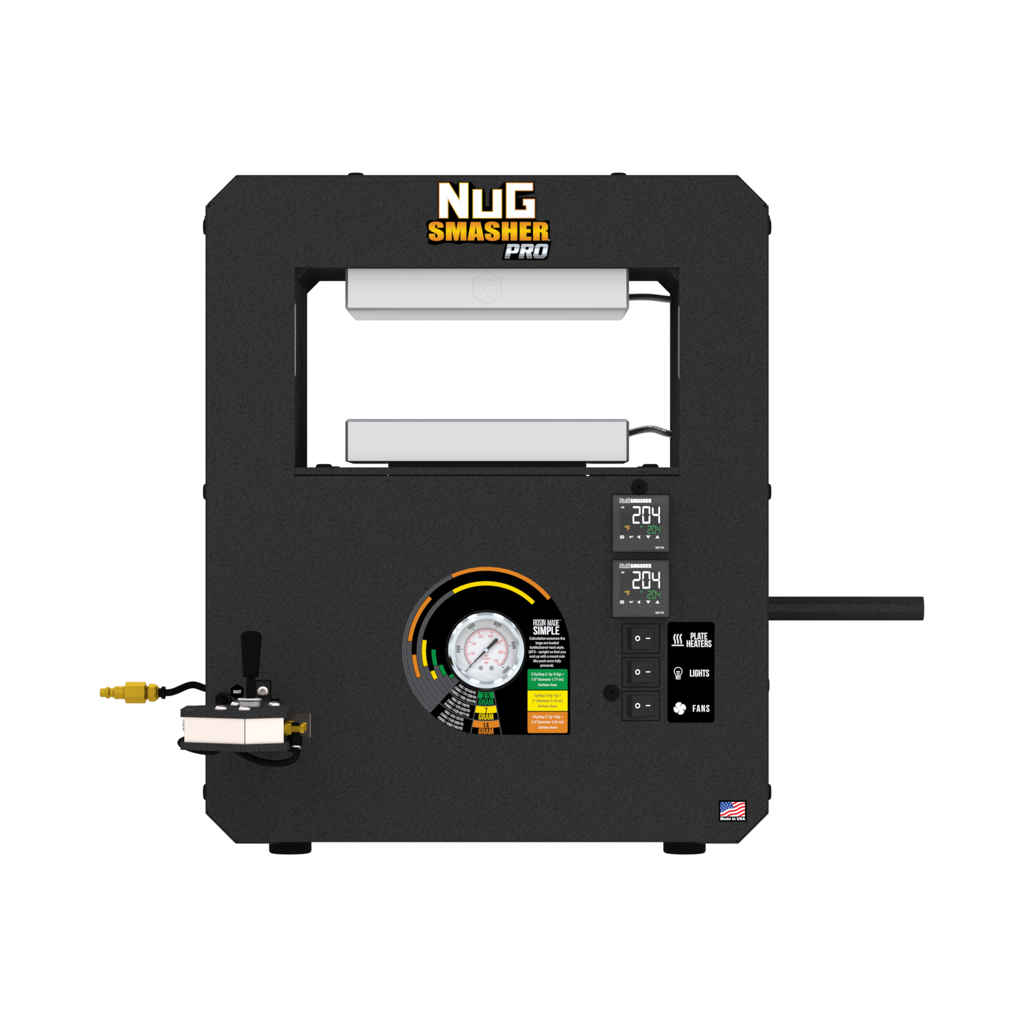 NugSmasher Pro 20-Ton Pneumatic Rosin Press