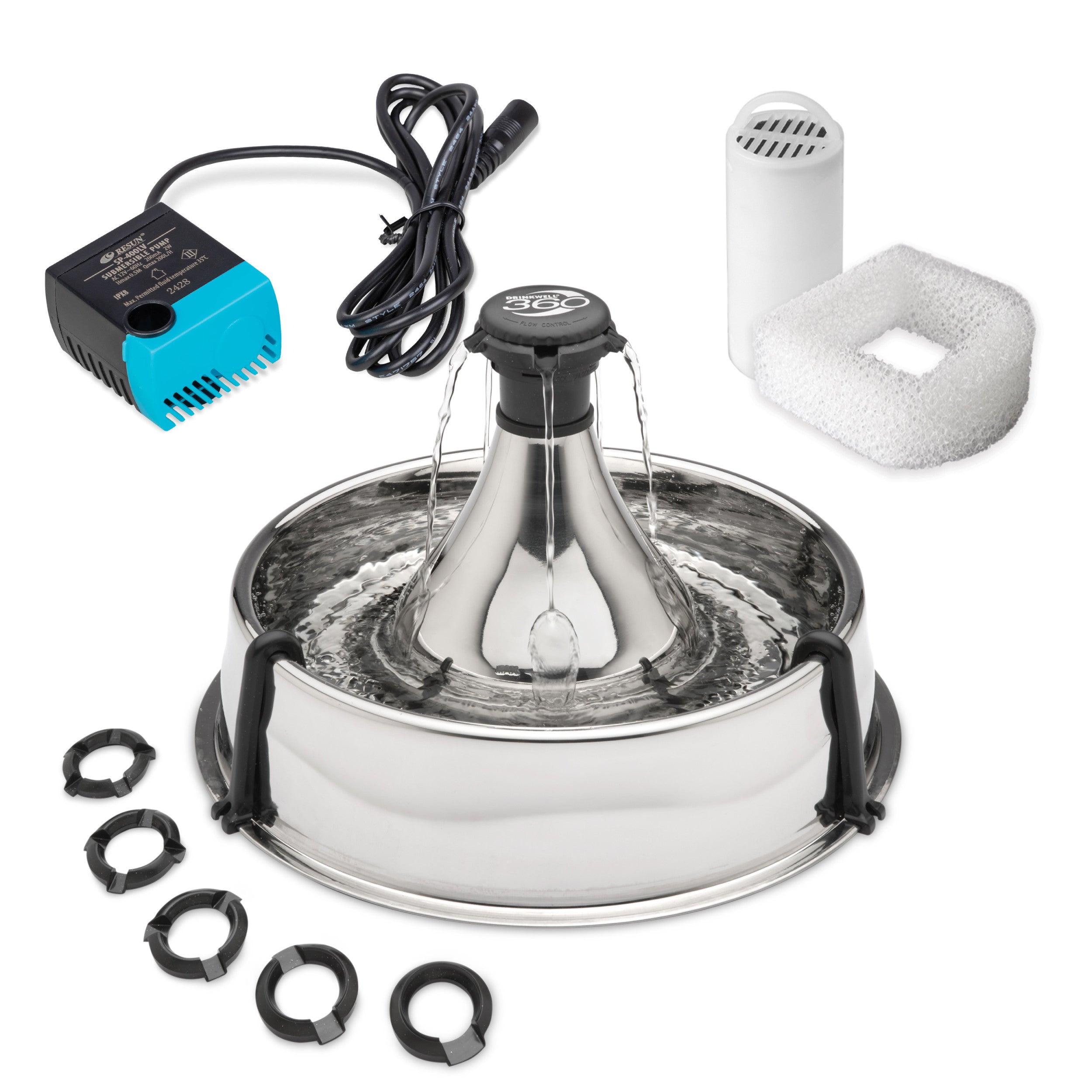 PetSafe Drinkwell Stainless Steel 360 Multi-Pet Fountain