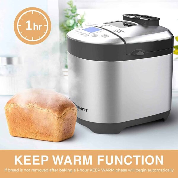 Stainless Steel Bread Machine (2LB 17-in-1)