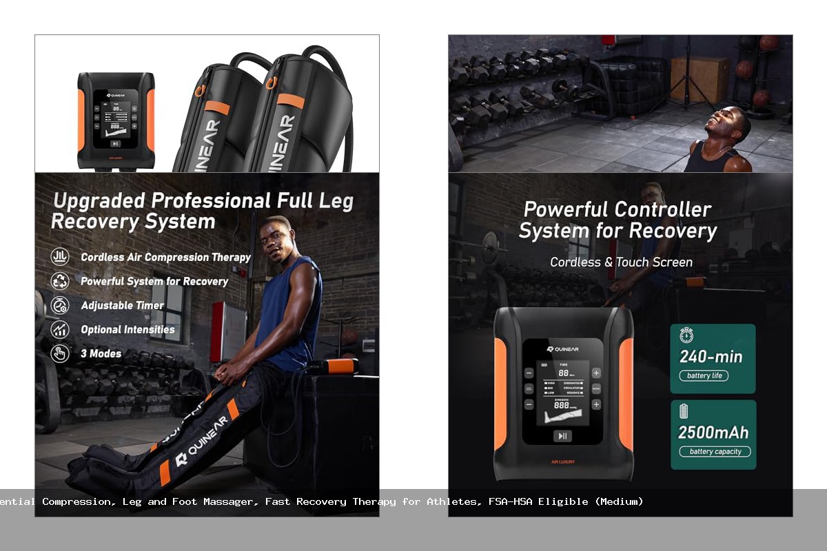 QUINEAR Professional Leg Recovery System, Cordless Air Compression Boots