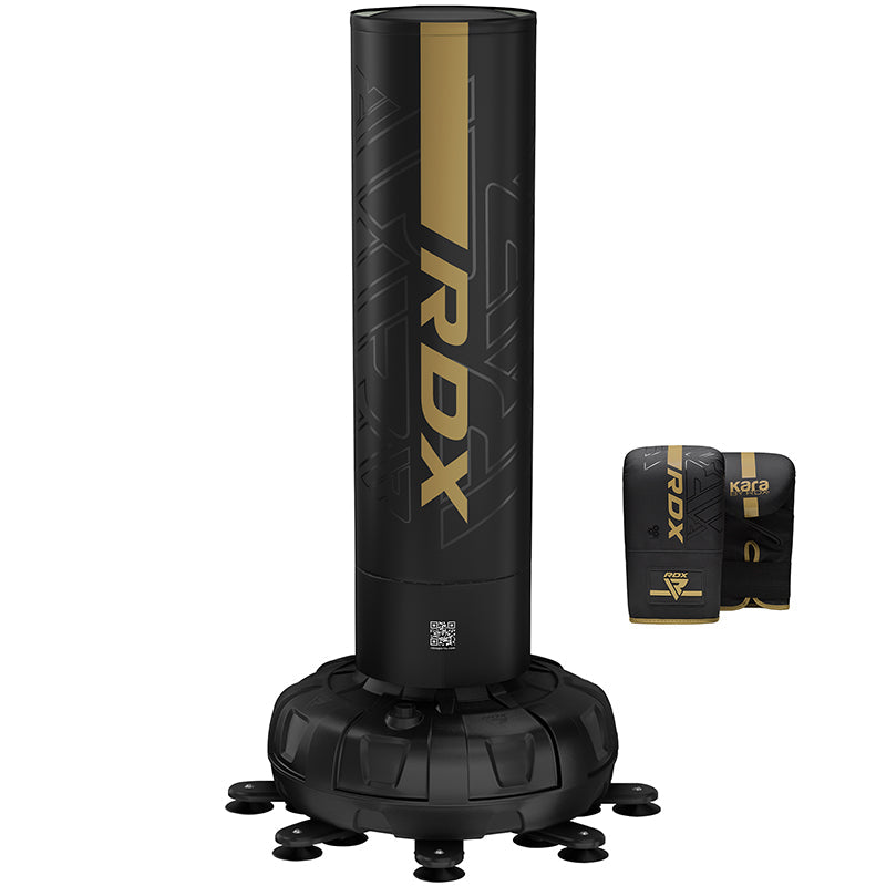 RDX F6 6ft Kara Free-Standing Punch Bag with Mitts Set