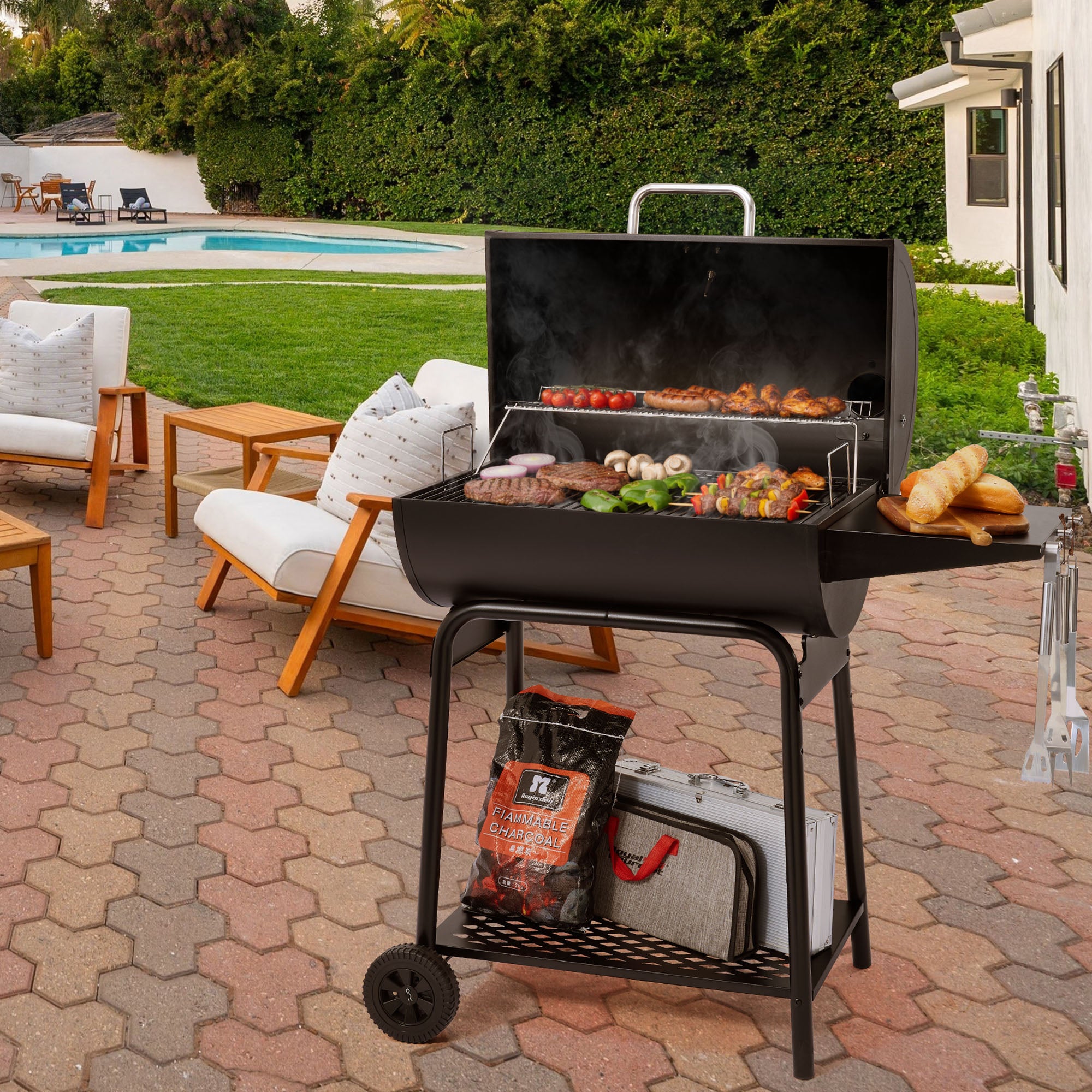 Royal Gourmet CC1830 28" Barrel Charcoal Grill