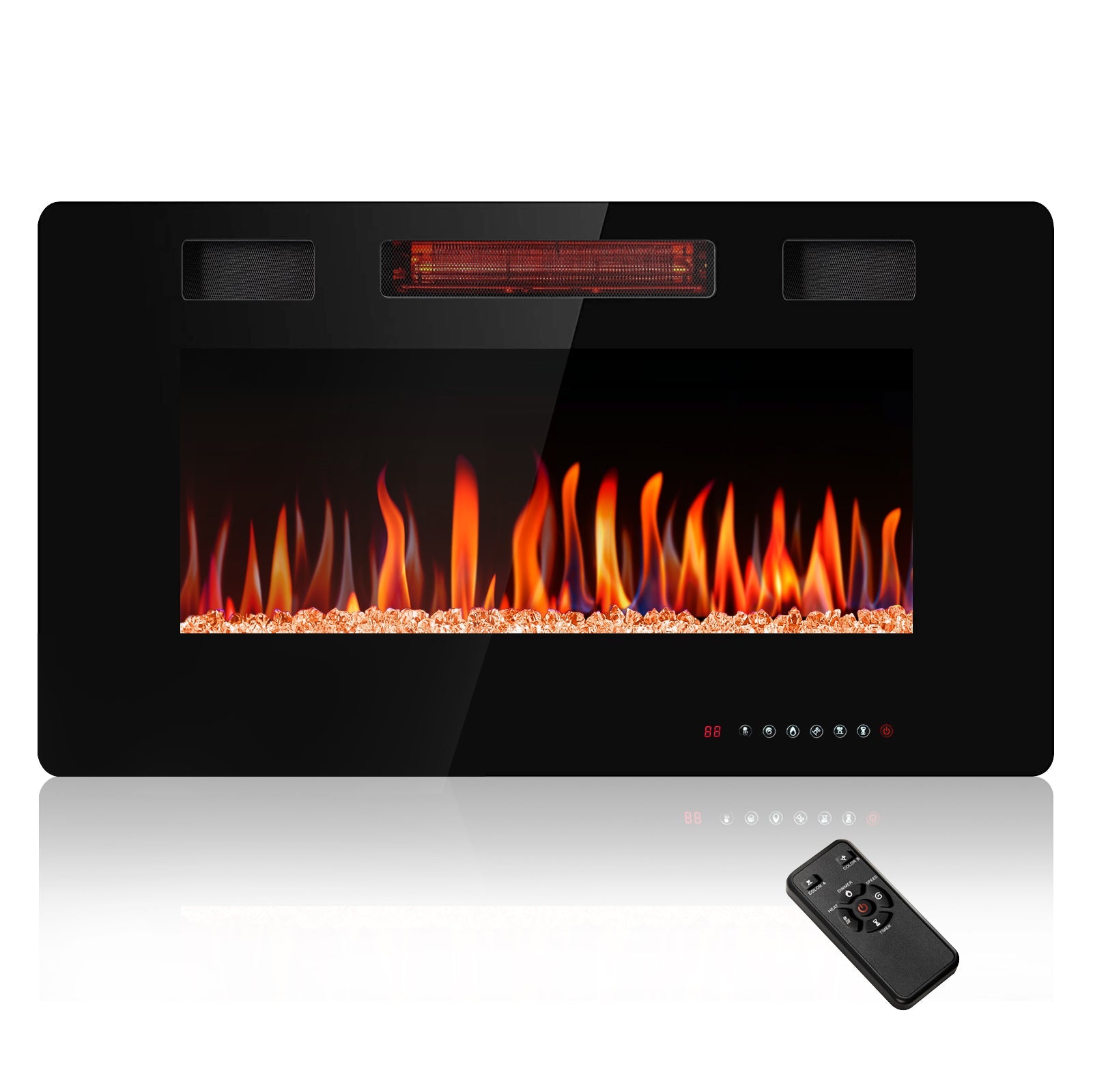 R.W.FLAME 36" Recessed Electric Fireplace