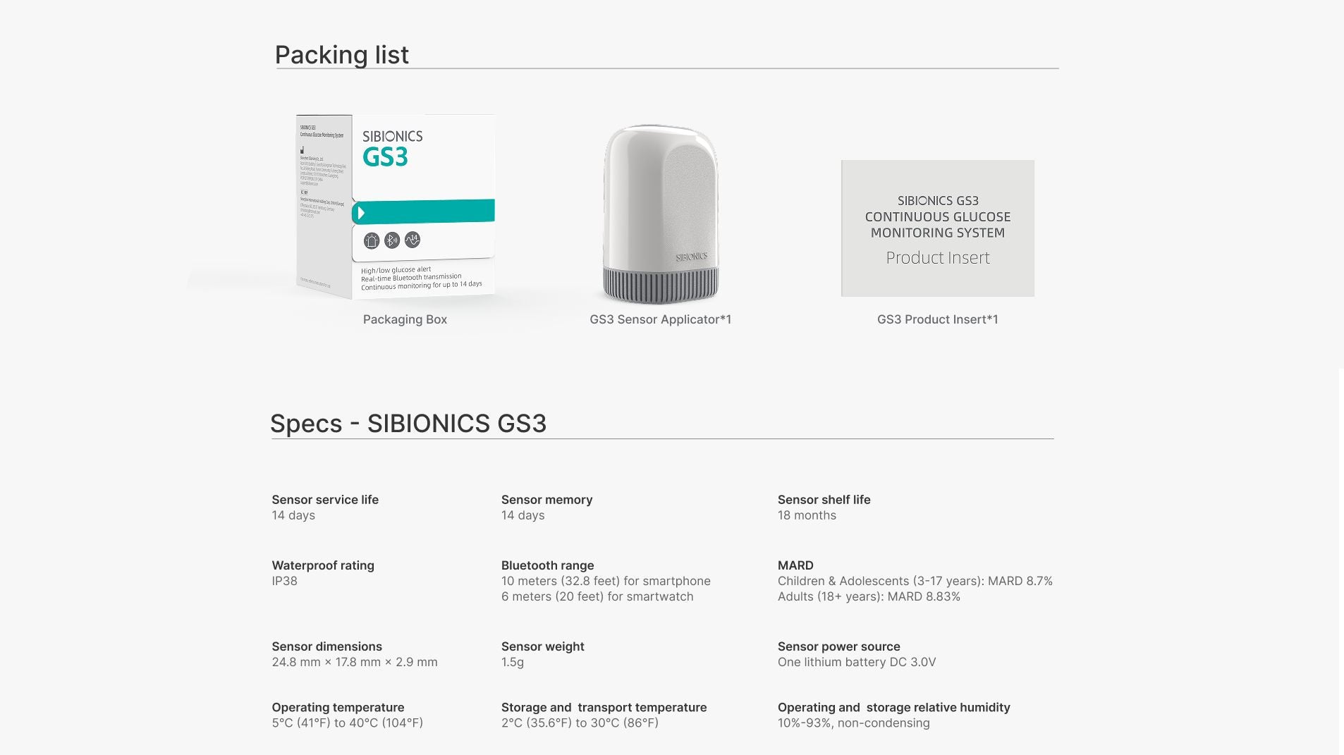 Sibionics GS3