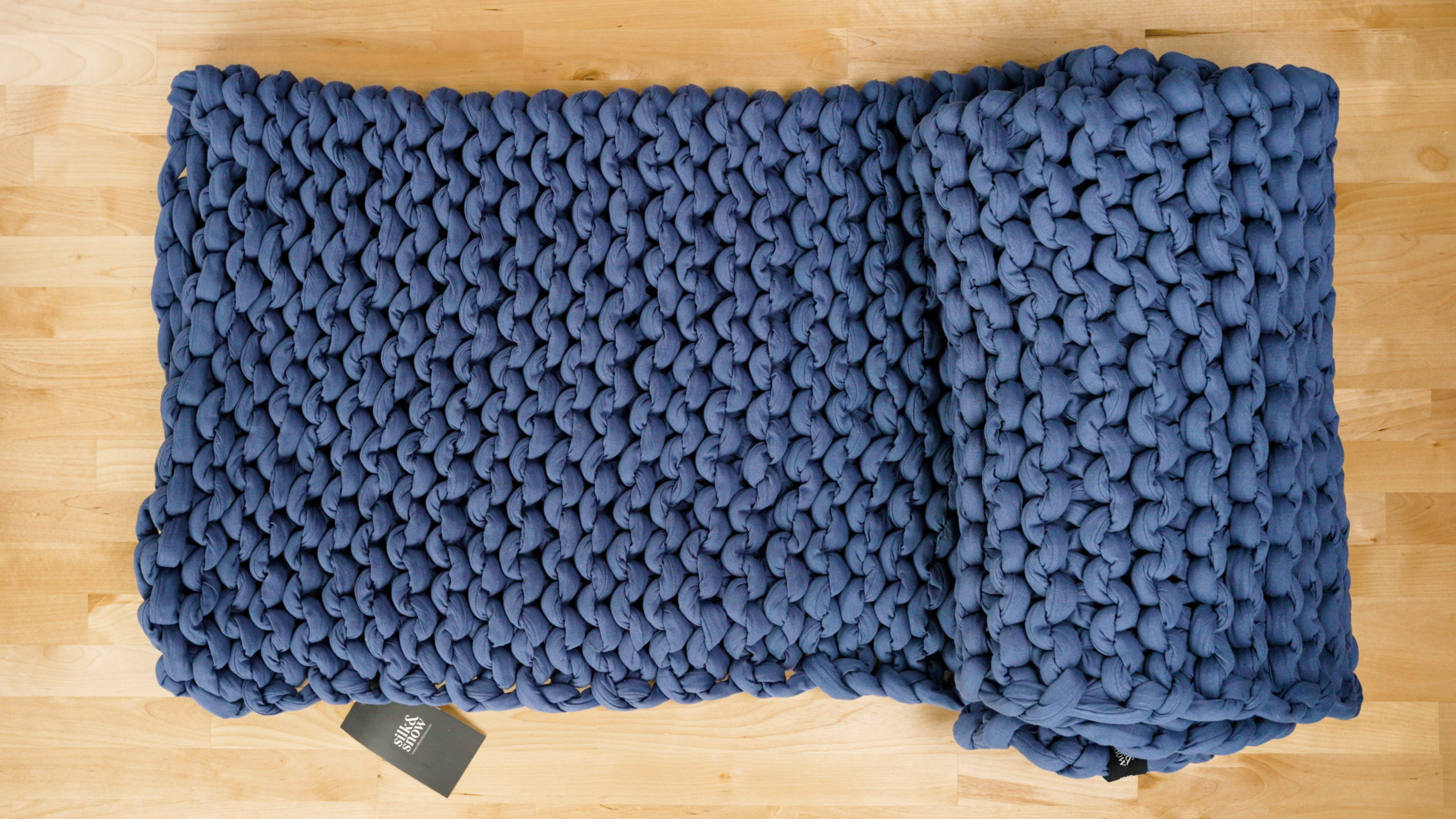 Silk & Snow Hand-Knitted Weighted Blanket