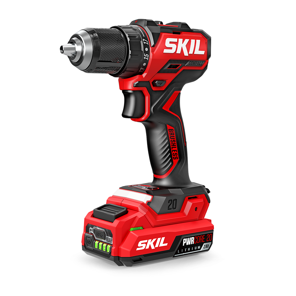 Skil PWR CORE 20 DL6293B-10 Brushless 20V 1/2 in. Compact Drill Driver Kit