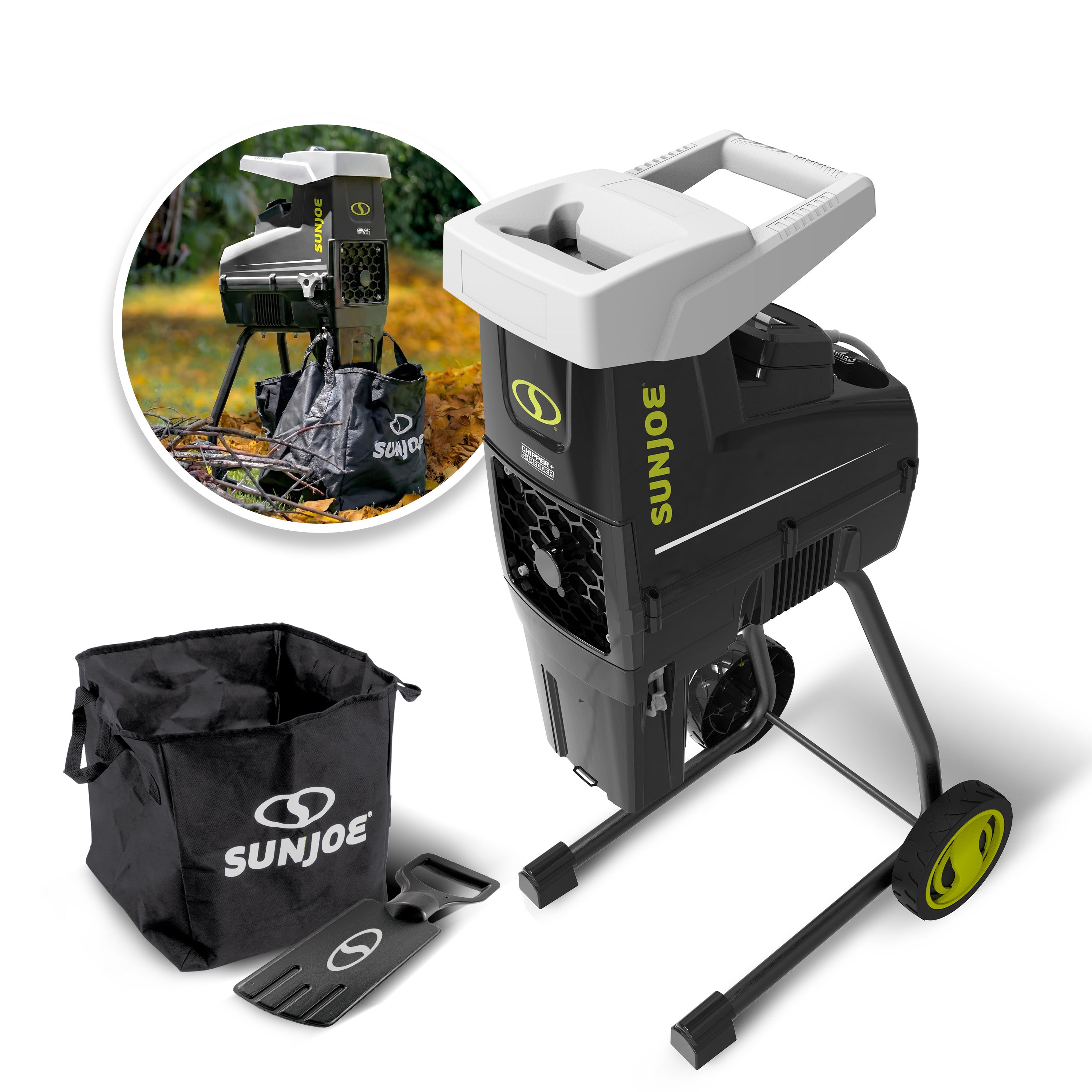 Sun Joe CJ603E 15-Amp Electric Silent Wood Chipper/Shredder