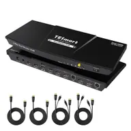 TESmart HKS0402A1U 2-Port Dual Monitor HDMI KVM Switch 4K60 with EDID