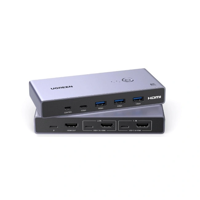UGREEN 8K@60Hz HDMI KVM Switch (2 Computers, 1 Monitor)