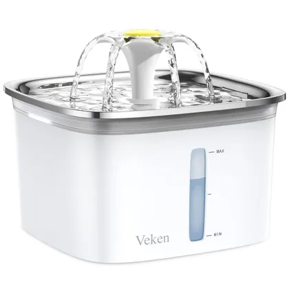 Veken 95oz/2.8L Stainless Steel Cat Water Fountain