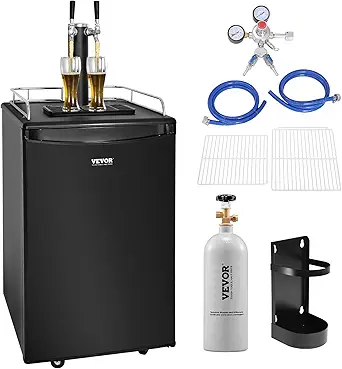 VEVOR BF152-2 Dual Tap Full Size Kegerator, Black