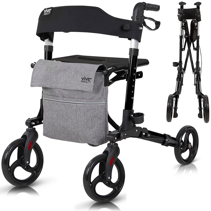 Vive Mobility Folding Rollator Walker