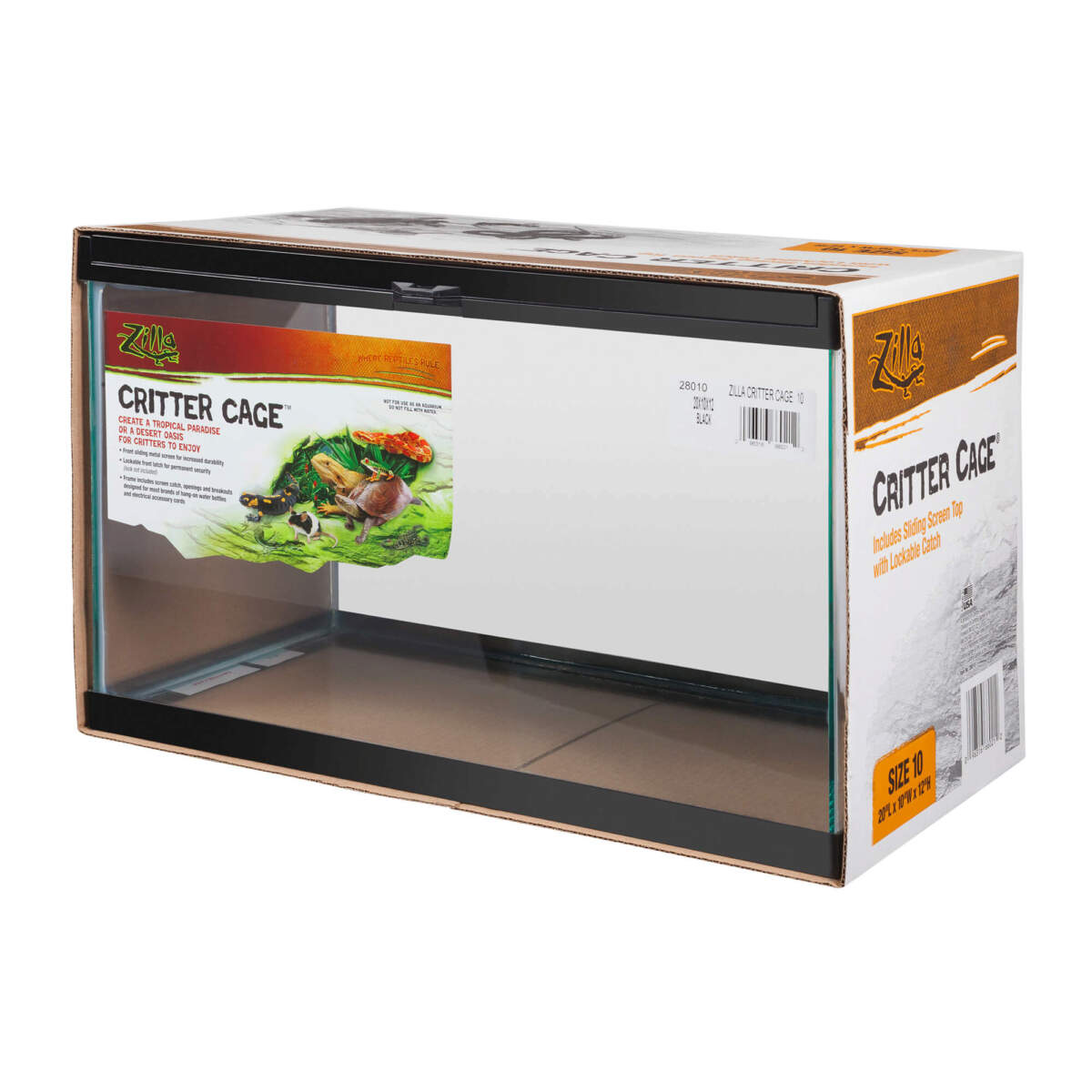 Zilla Fresh Air Screen Habitat (Large, 30x18x30 in)